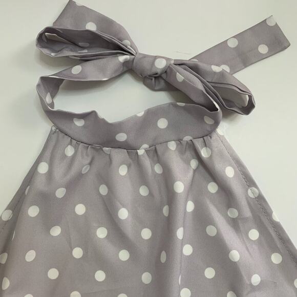 NWT Gray Polka Dot Halter Top Romper Small - Picture 5 of 10